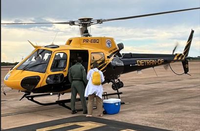 Detran-DF realiza transporte aéreo de coração para transplante