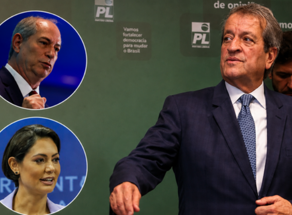 Valdemar tenta abafar crise no PL após Michele Bolsonaro detonar aliança com Ciro Gomes: 'ele briga até com o irmão'
