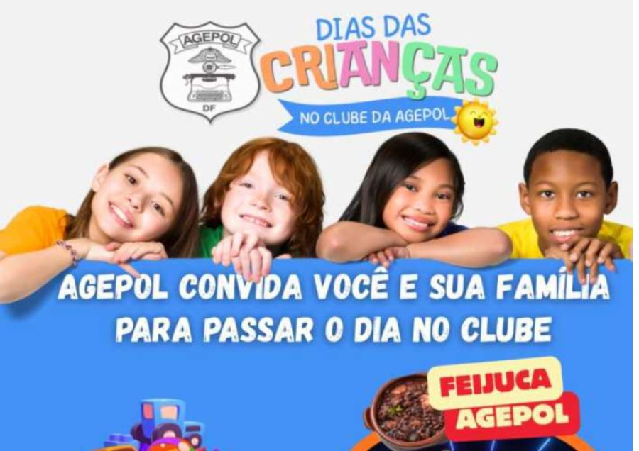Dia das Crianças é no Clube AGEPOL, Compareçam.